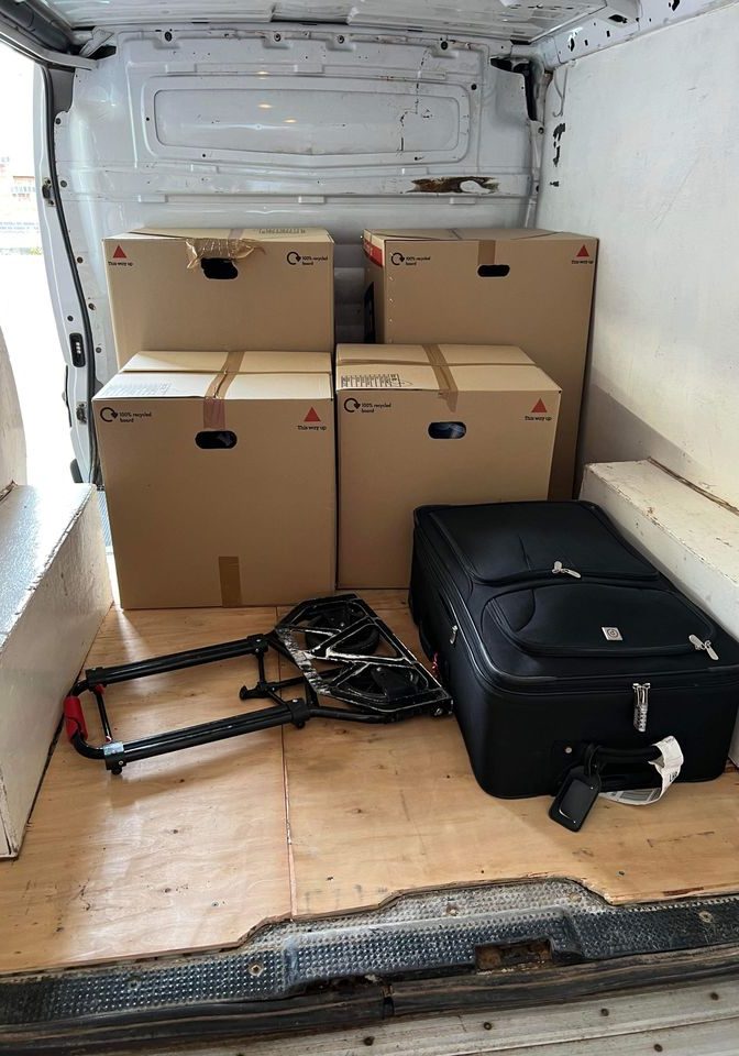Household items being packed and loaded, representing nationwide removal services by Kidderminster Logistics Ltd